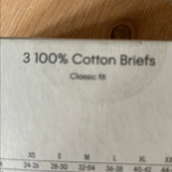 Calvin Klein 100% Cotton Briefs 3 Pack, White, Size Large, NWT open